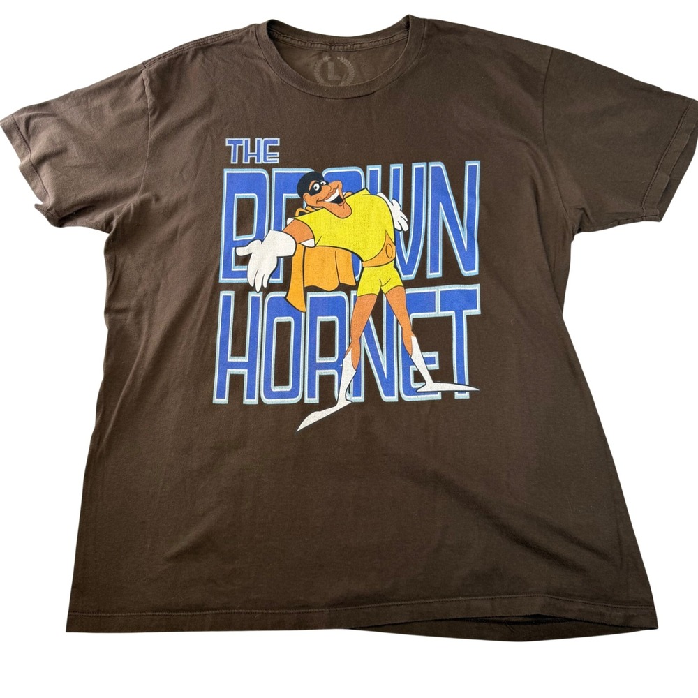 TeePublic The Brown Hornet Fat Albert Graphic T-Shirt Mens Large Brown Retro Tee